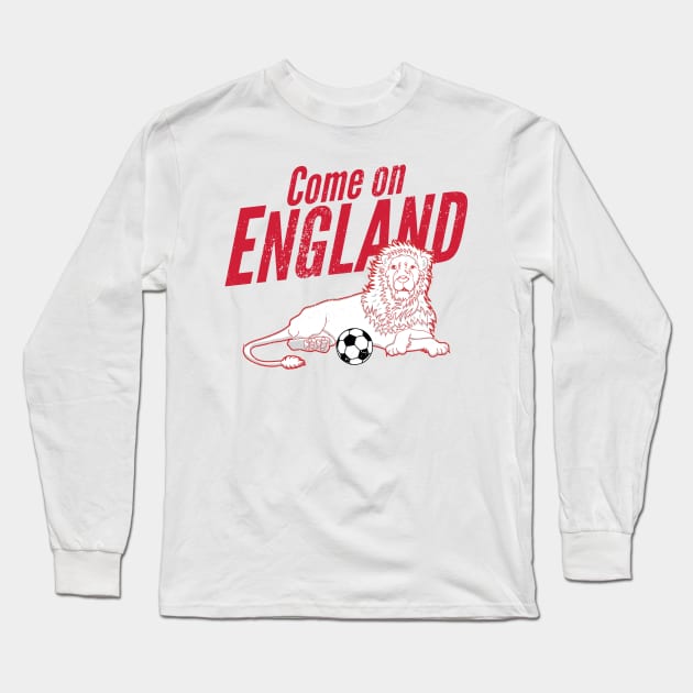 England Soccer Fan Gift Long Sleeve T-Shirt by atomguy